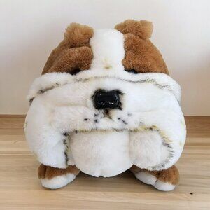 Cuddle Wit Bulldog Shar Pei Dog Plush Stuffed Animal White Brown Realistic 15"